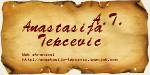 Anastasija Tepčević vizit kartica
